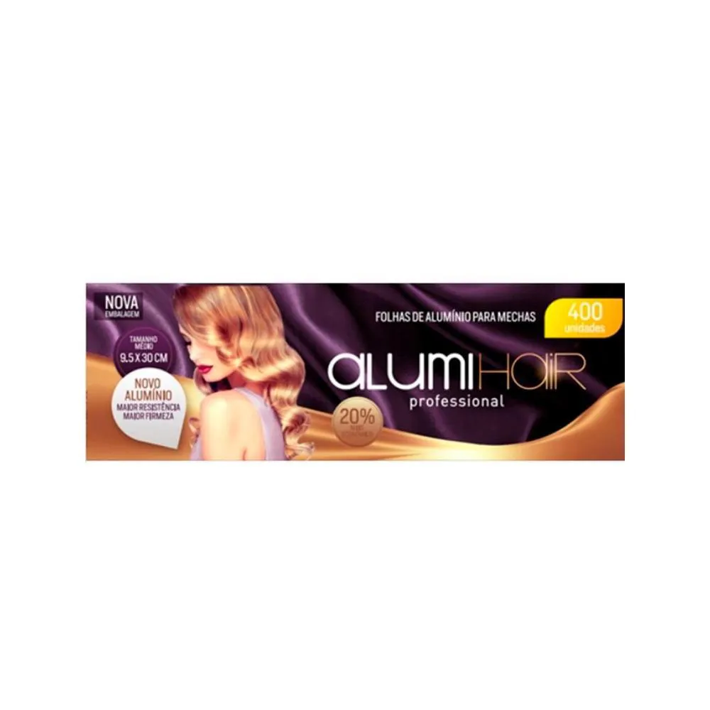 Papel Alumínio para Mechas Alumi Hair 400 Folhas 9,530X