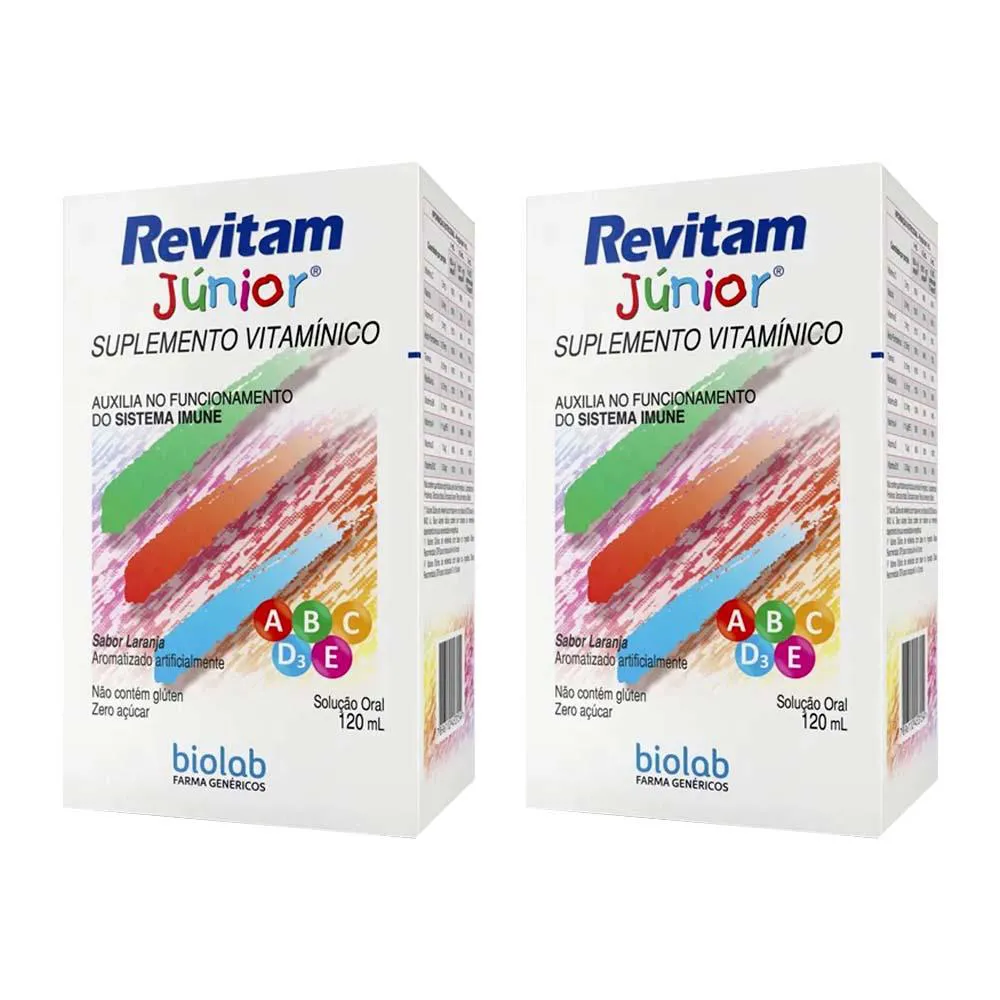 Kit 2 Suplemento Revitam Junior 120ml Sabor Laranja – Biolab