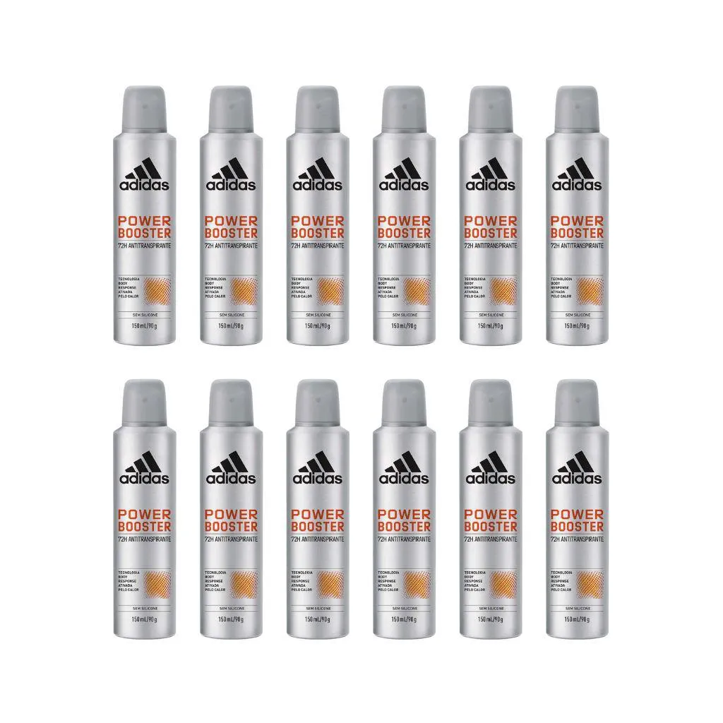 Desodorante Aero Adidas 150ml Masc Power Booster - 12un