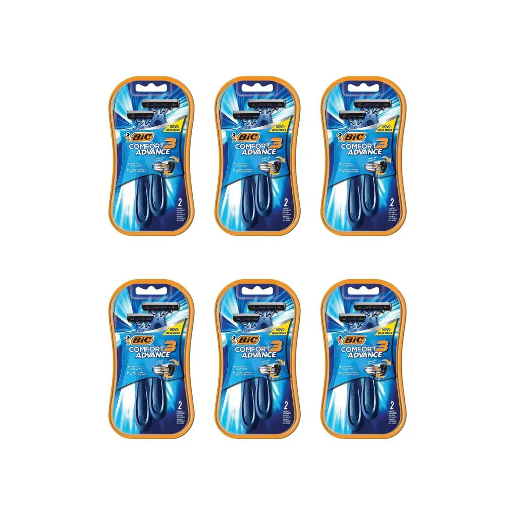 Aparelho de Barbear Bic Comfort 3 Com 2Un Normal-Kit C/6un