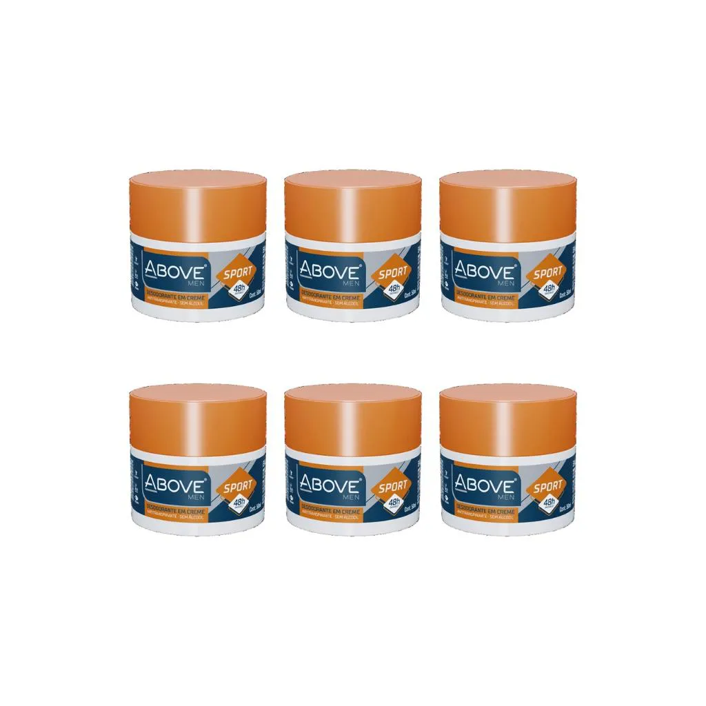 Desodorante Creme Above Sport 50g-Kit C/6un