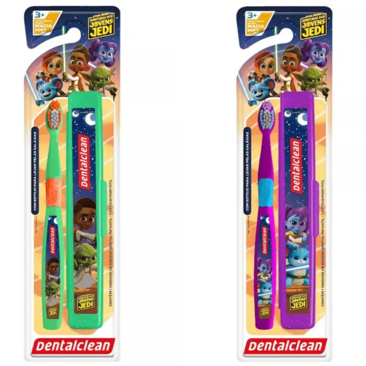Escova de Dente + Estojo Young Jedi - 3 Anos+ - Dentalclean