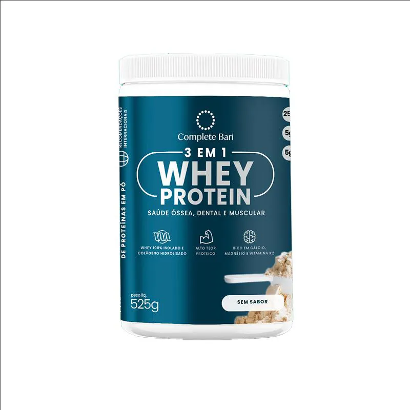Whey Isolado 3 em 1 Neutro 525gr Complete Bari