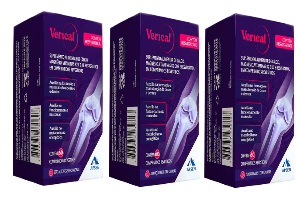 Verical Resveratrol Kit C/3 Caixas C/60 comprimidos Cada