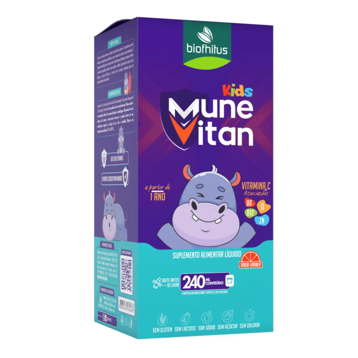 Suplemento Alimentar Kids Líquido Munevitan 1+ - Biofhitus