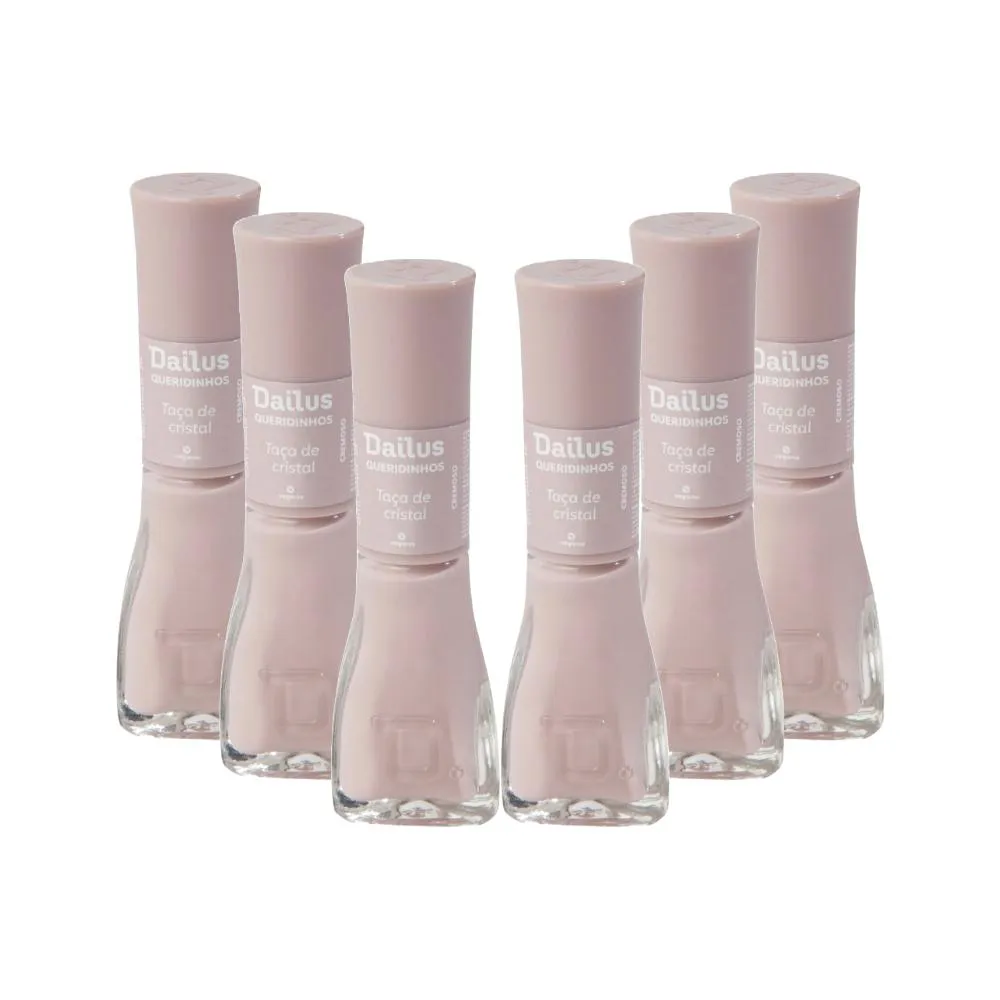 Kit Esmaltes Dailus Cremoso Queridinhos Taça de Cristal (6 Unidades)