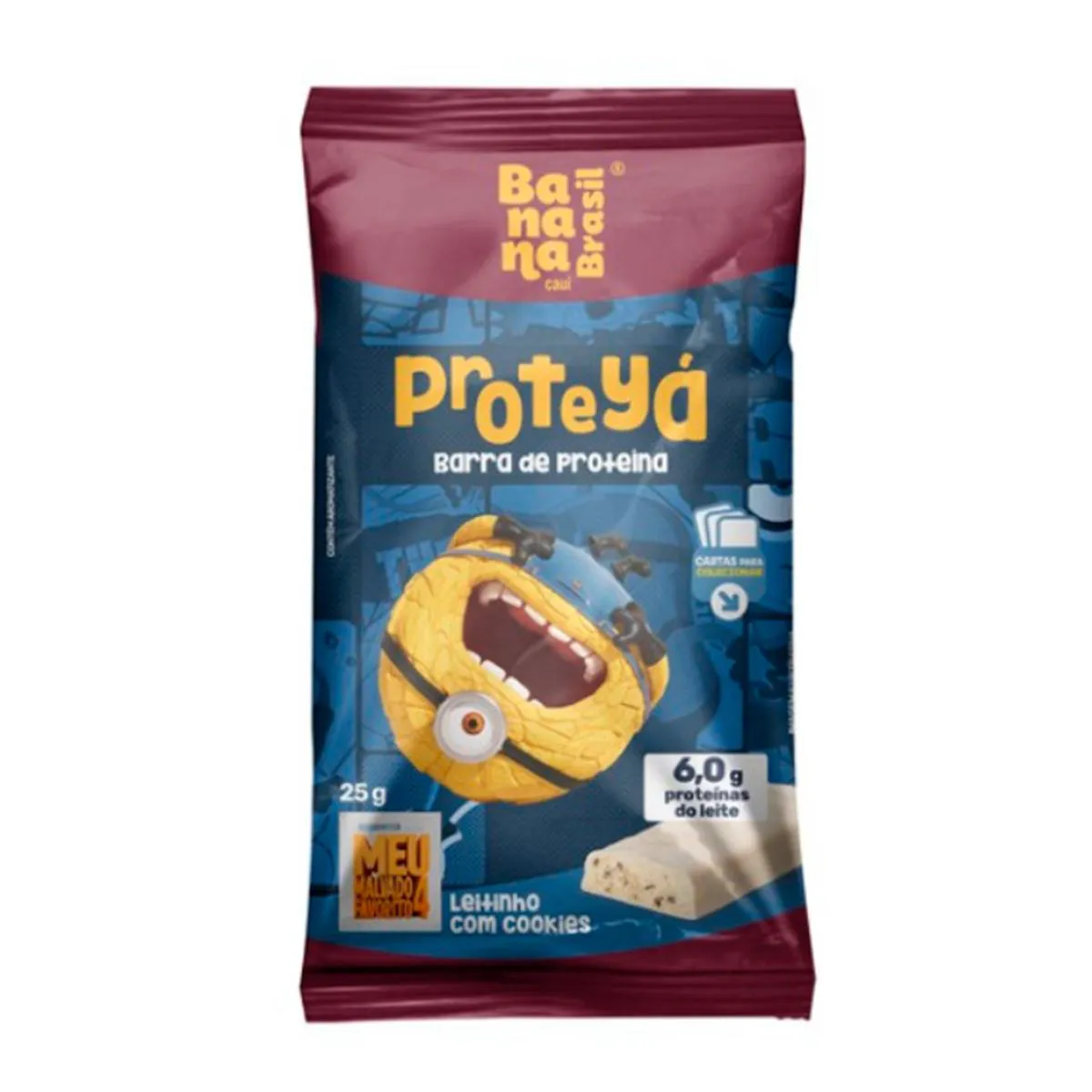 Barra de Proteína Banana Brasil Proteyá Leitinho com Cookies 25g