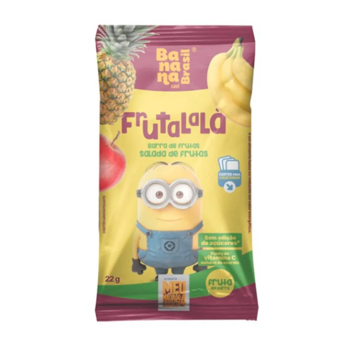 Barra de Frutas Frutalalá Banana Brasil Salada de Frutas 22g