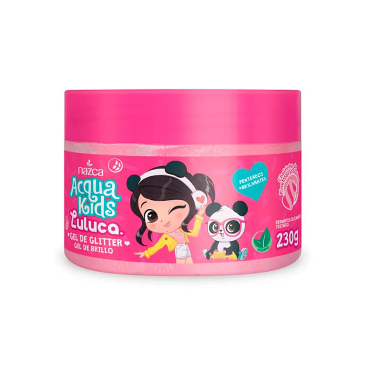 Gel de Cabelo Infantil Acqua Kids Luluca Glitter 230g