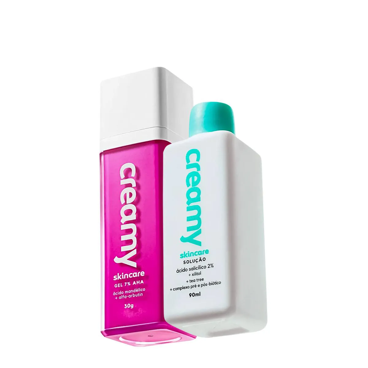 Kit Creamy Ácido Mandélico Gel Antiacne e Ácido Salicílico Solução Tônica Antiacne (2 Produtos)