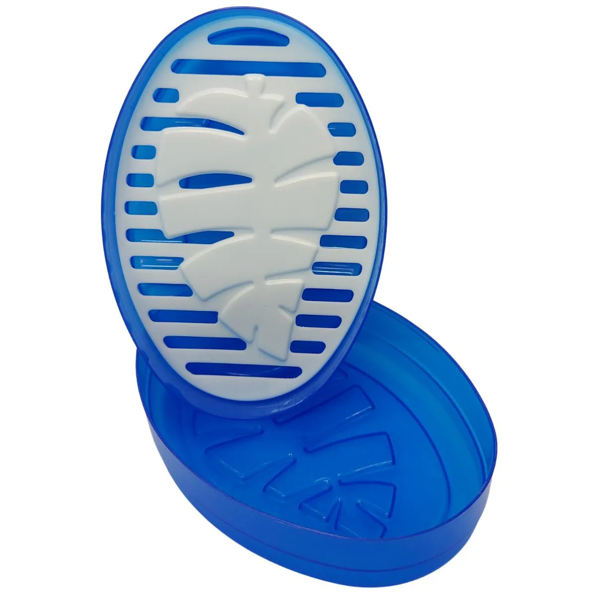 Saboneteira Oval com Grelha de Plástico Cristal