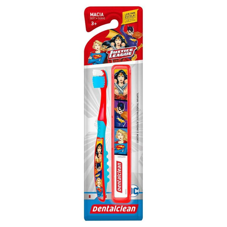 Escova Dental Infantil Herois Escolar Vermelho - Dentalclean