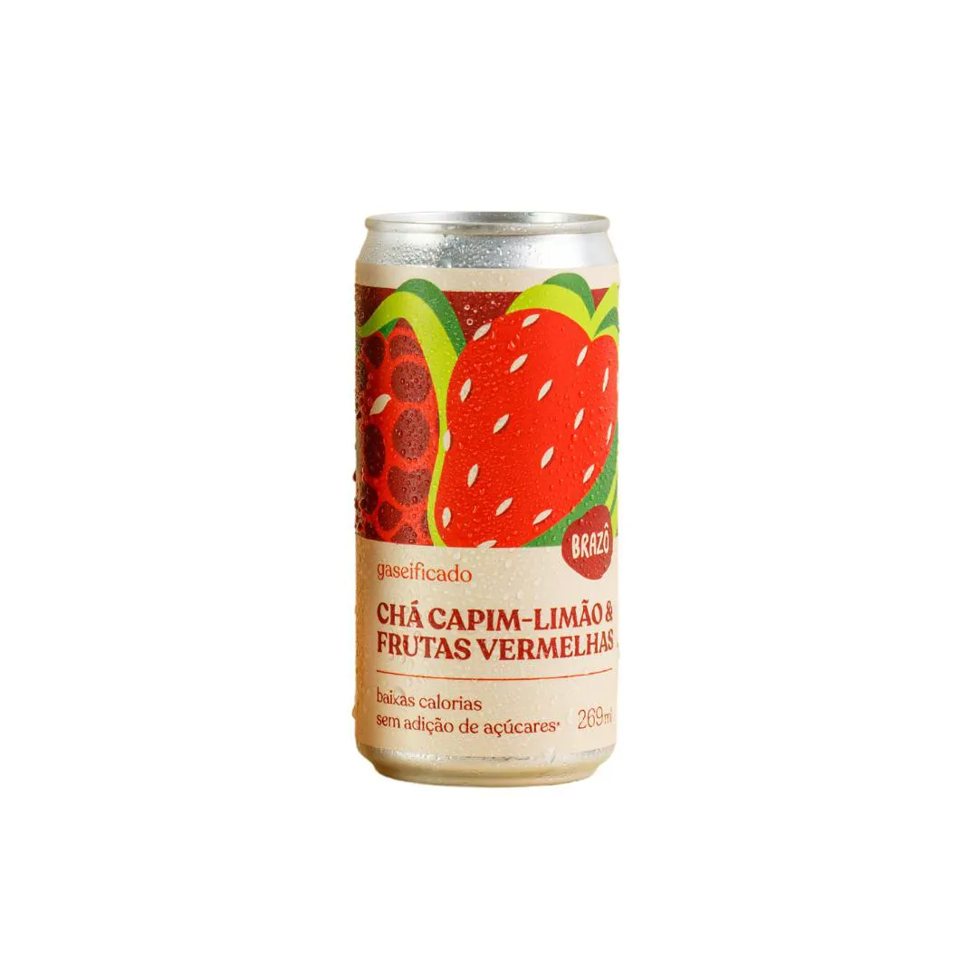 Chá de Capim Limão com Frutas Vermelhas Gaseificado Brazô 269ml