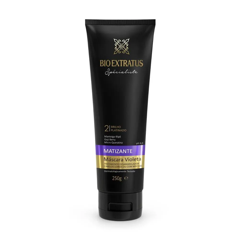 Mascara Brilho Platinado Violeta Matizante 250G Bio Extratus