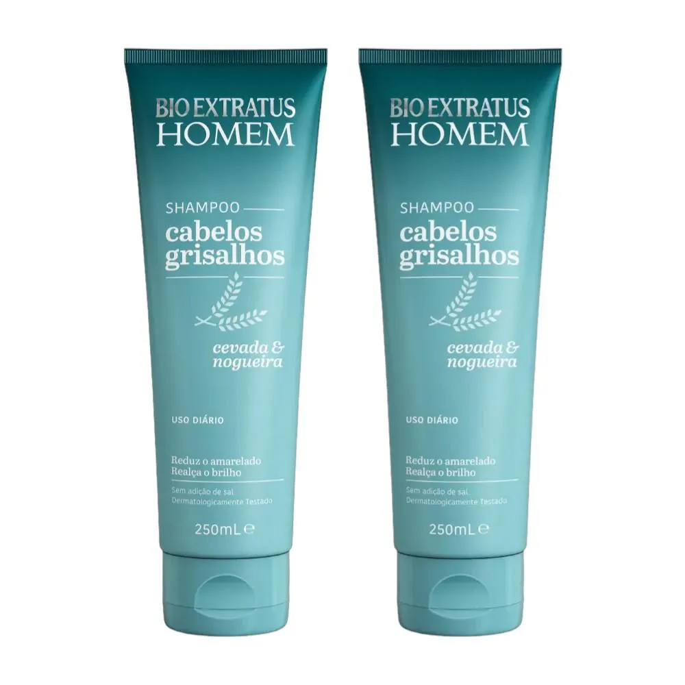 Kit 2 Shampoo Grisalho Homem 250Ml