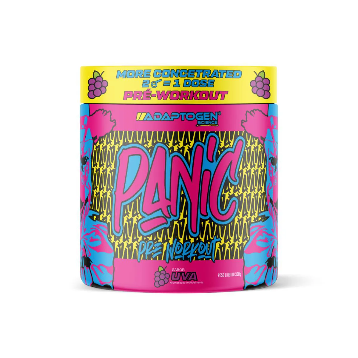 Panic Pre Workout Uva 300g - Adaptogen