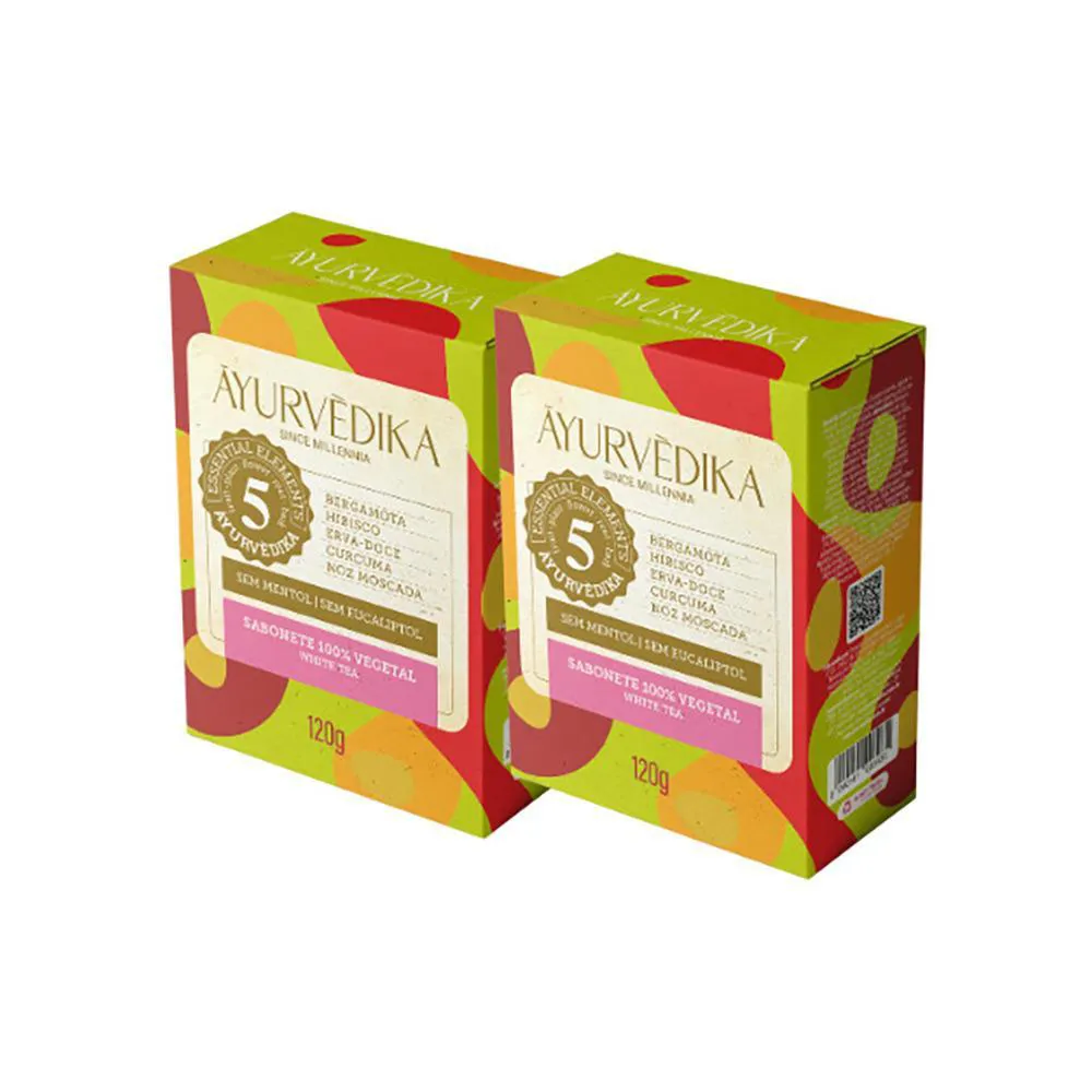 KIT 2 Sabonetes em Barra 100% Vegetais White Tea