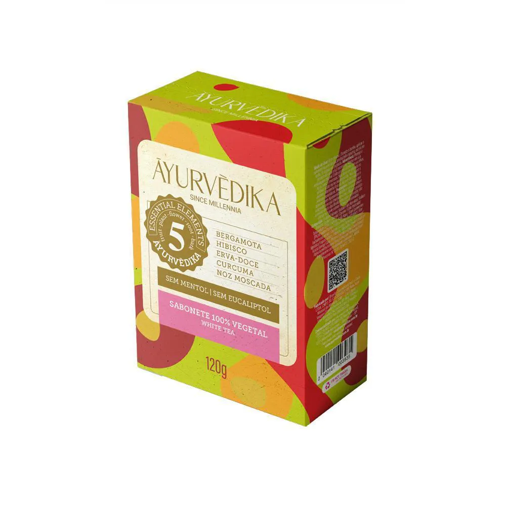 Sabonetes Em Barra 100% Vegetais Ayurvédika White Tea