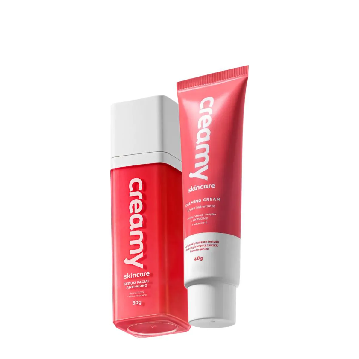 Kit Creamy Skincare Calming Cream e Retinal Sérum Anti-aging (2 Produtos)