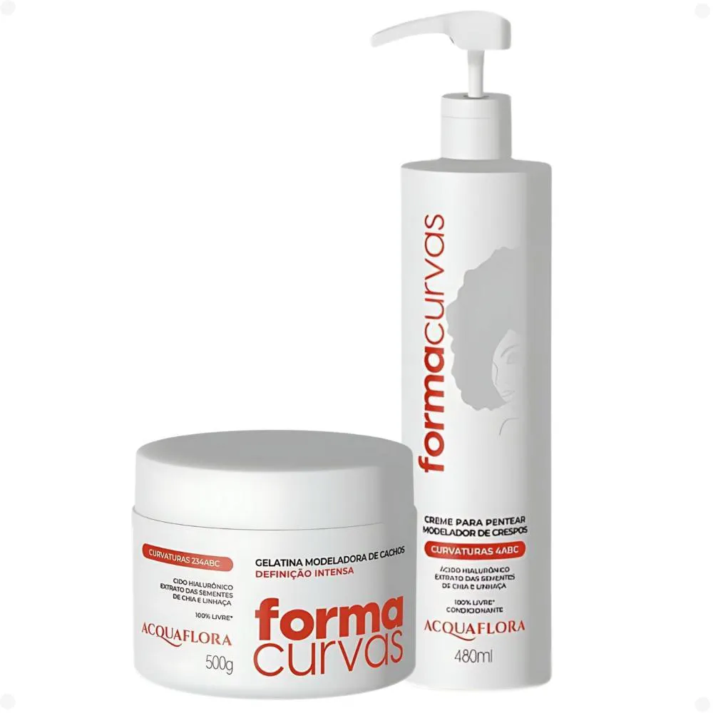 Kit Acquaflora Forma Curvas: Gelatina Modeladora Intensa e Creme Modelador de Crespos