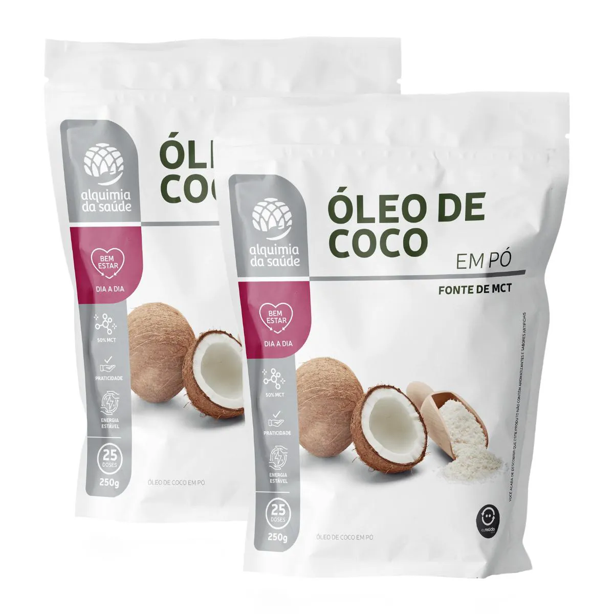 2x Óleo de Coco em Pó Fonte de Mct Alquimia da Saúde 250g