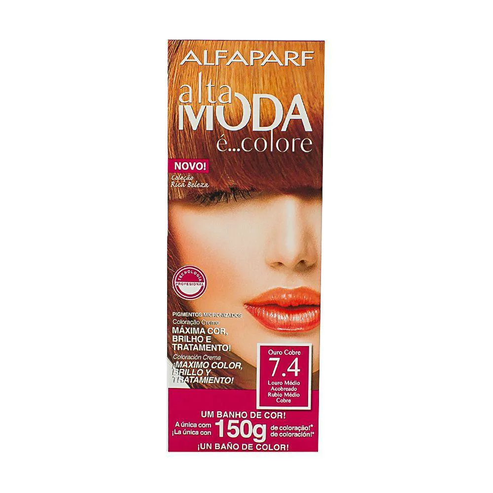Tintura Altamoda 7.4 Ouro Cobre 150g