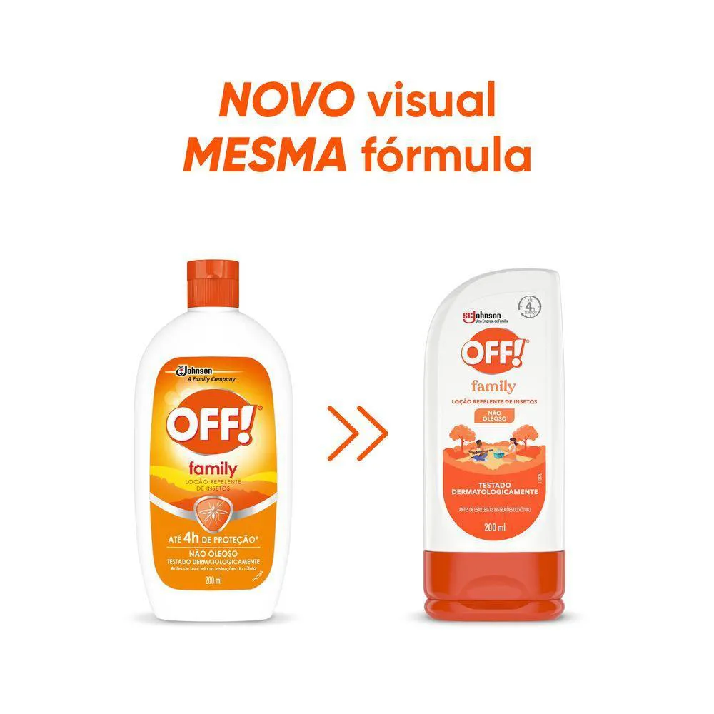 Kit 4 Repelentes Loção Off! Family 200ml Cada
