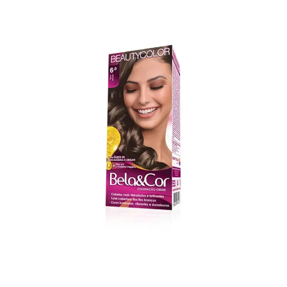Tintura Bela Cor Mini Kit 6.0 Louro Escuro