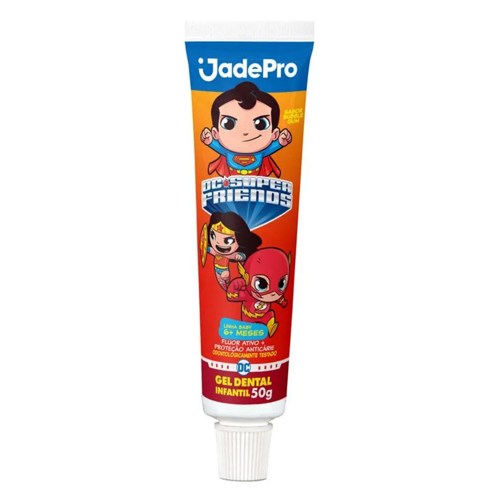 Creme Dental Infantil Jadepro Super Friends Bubble Gum 50gr 475