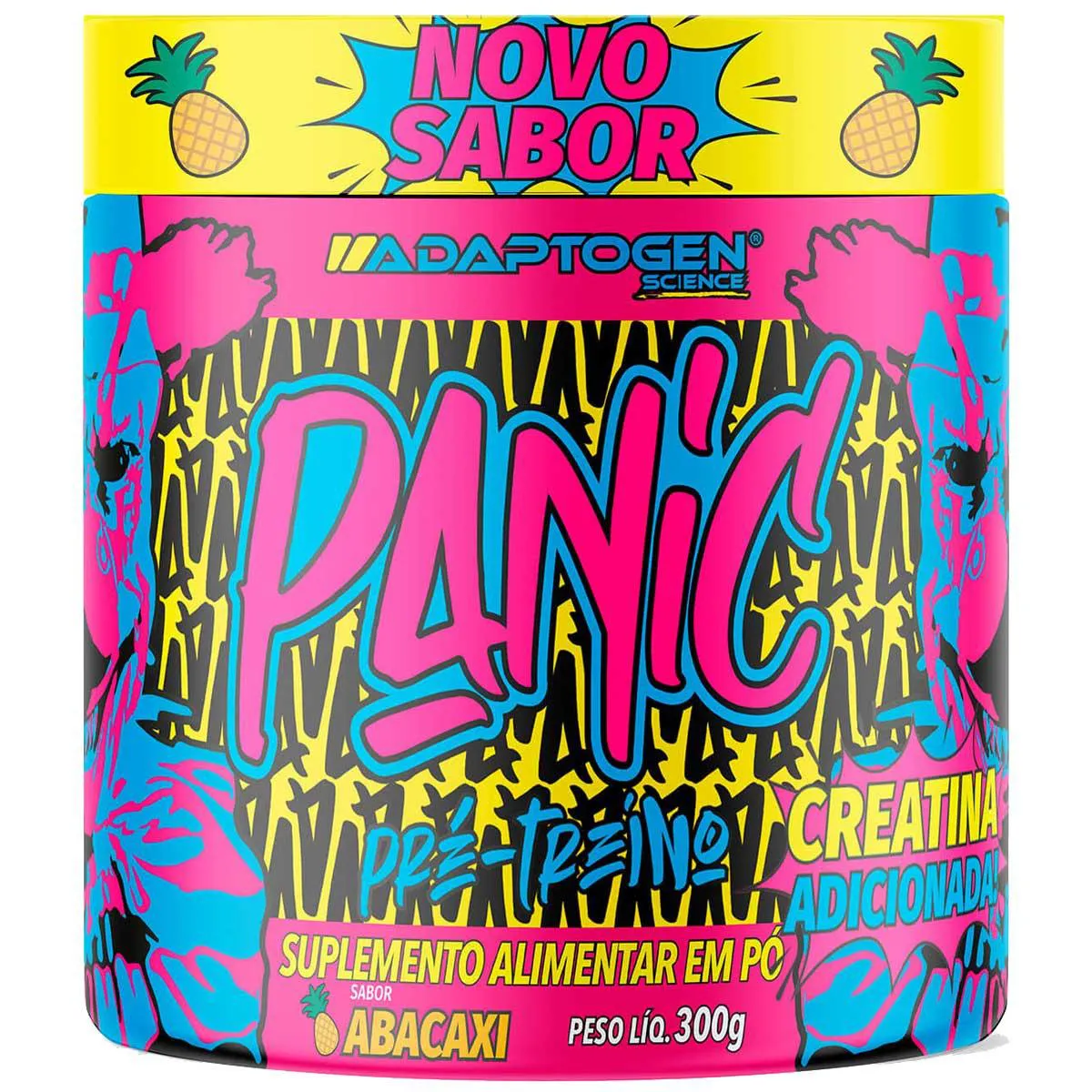 Pré Treino Panic Adaptogen Super Concentrado 300G Abacaxi