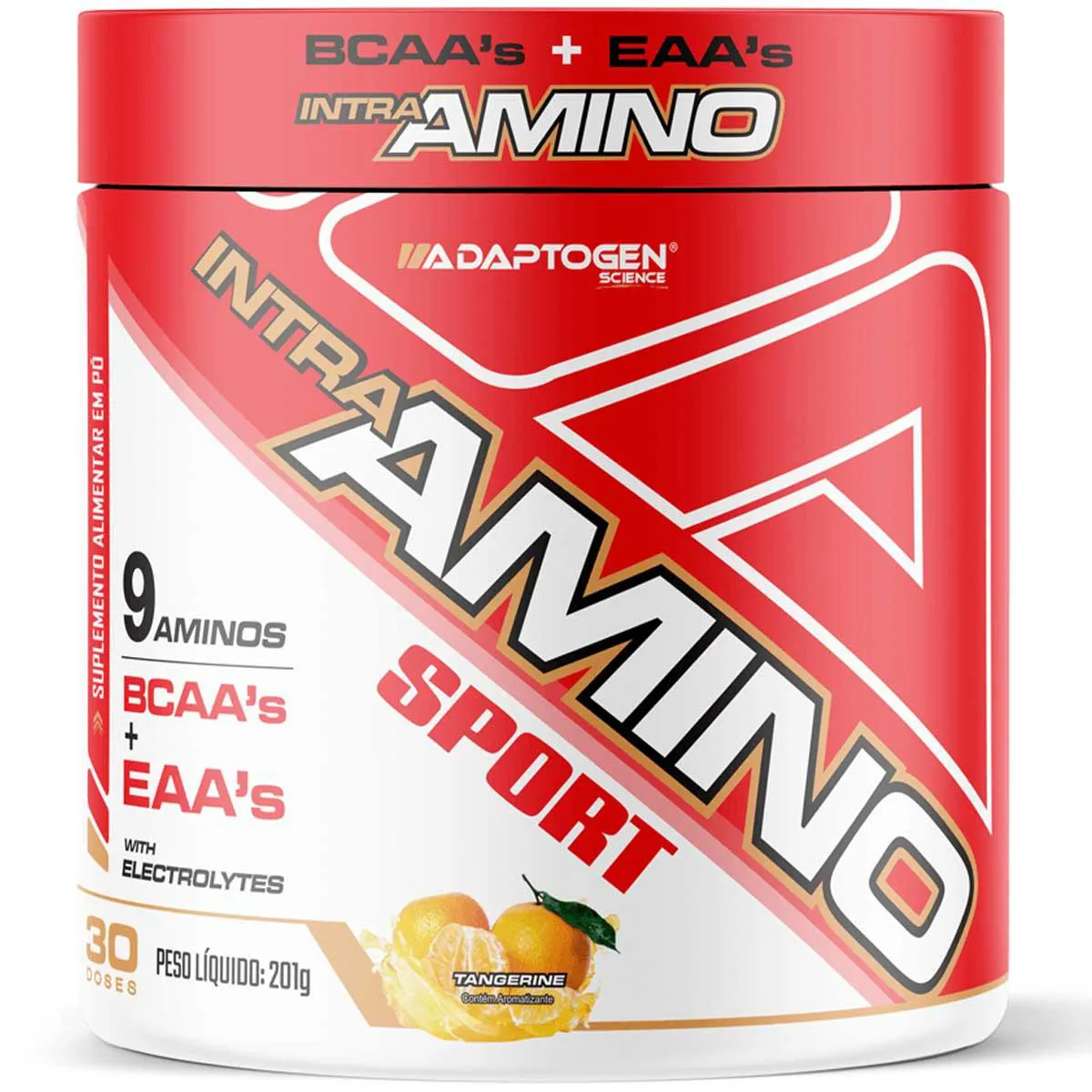 Intra Amino Sport Adaptogen 201g Intra e Pré Treino Tangerina