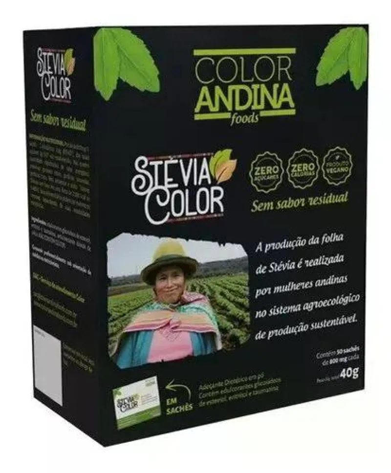 Adocante Stévia Color Andina 50 Sachês