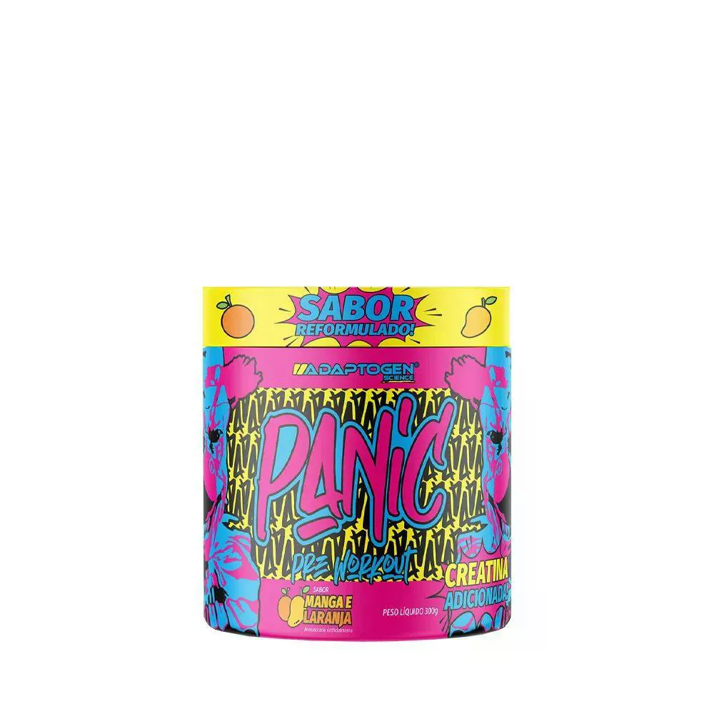 Panic Pré Workout Adaptogen Manga com Laranja 300g