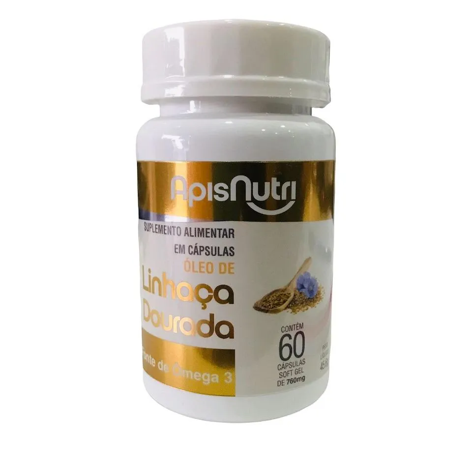 Óleo de Linhaça Dourada 760Mg (60 cápsulas) - Padrão: Único