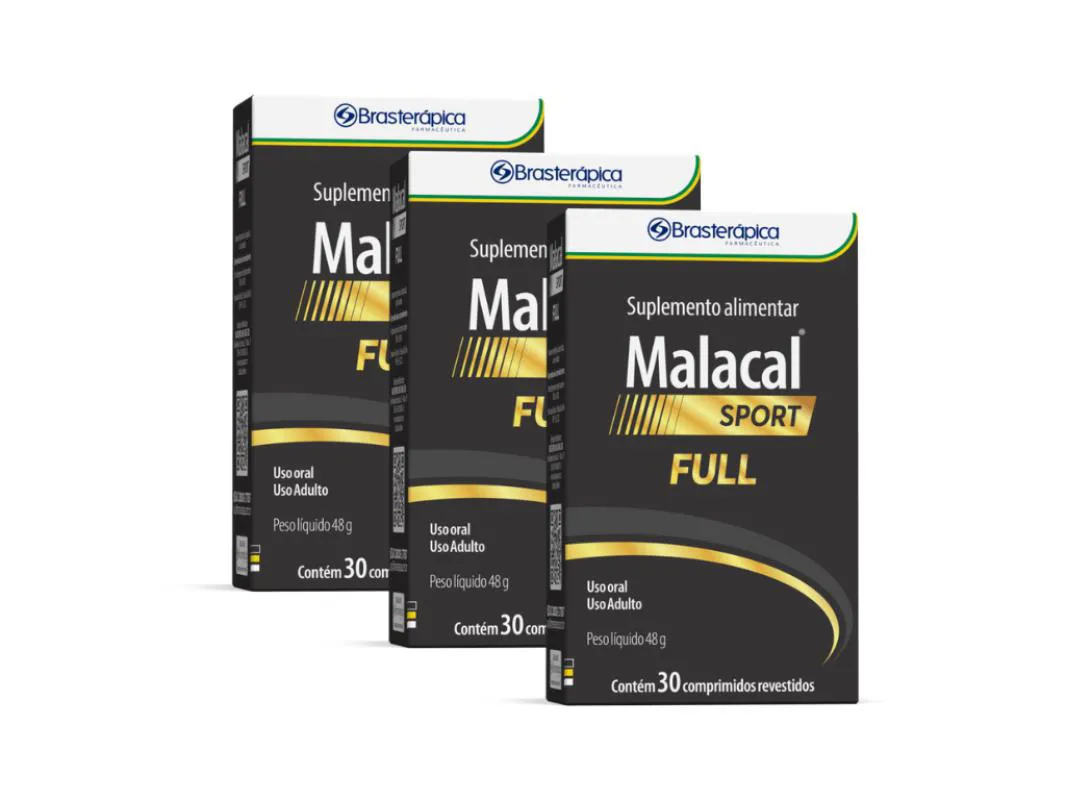 Kit 3 Malacal Sport Full Com 30 Comprimidos Cada
