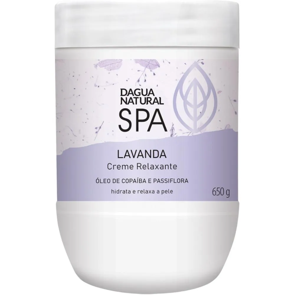 Creme Massagem Relaxante Spa Lavanda 650g Dagua Natural