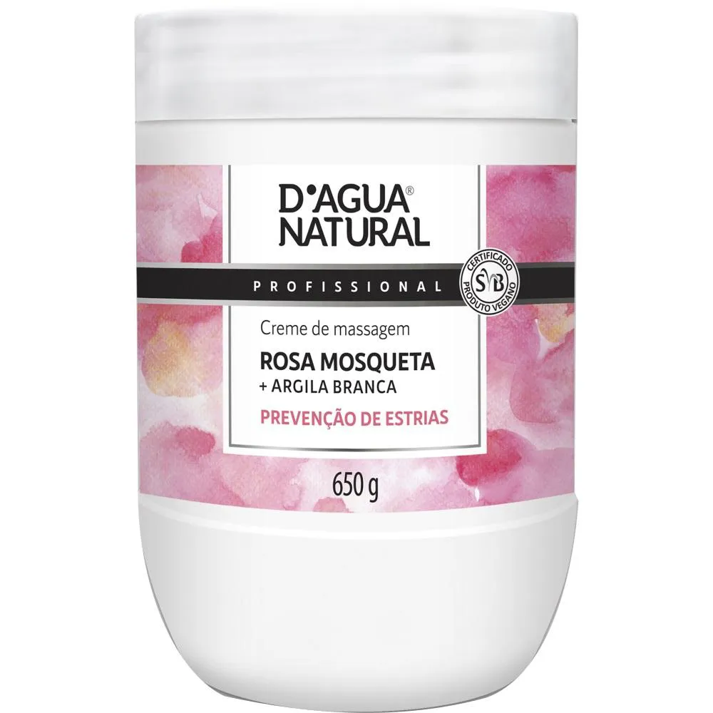 Creme Massagem para Gestante Rosa Mosqueta 650g Dagua Natural