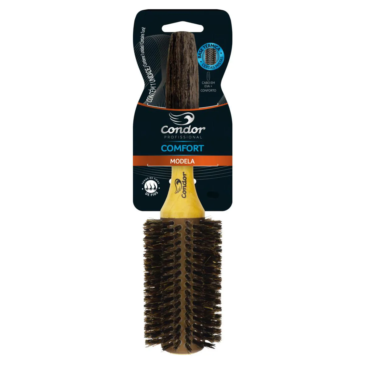 Escova para Cabelo Profissional Condor Comfort Extragrande