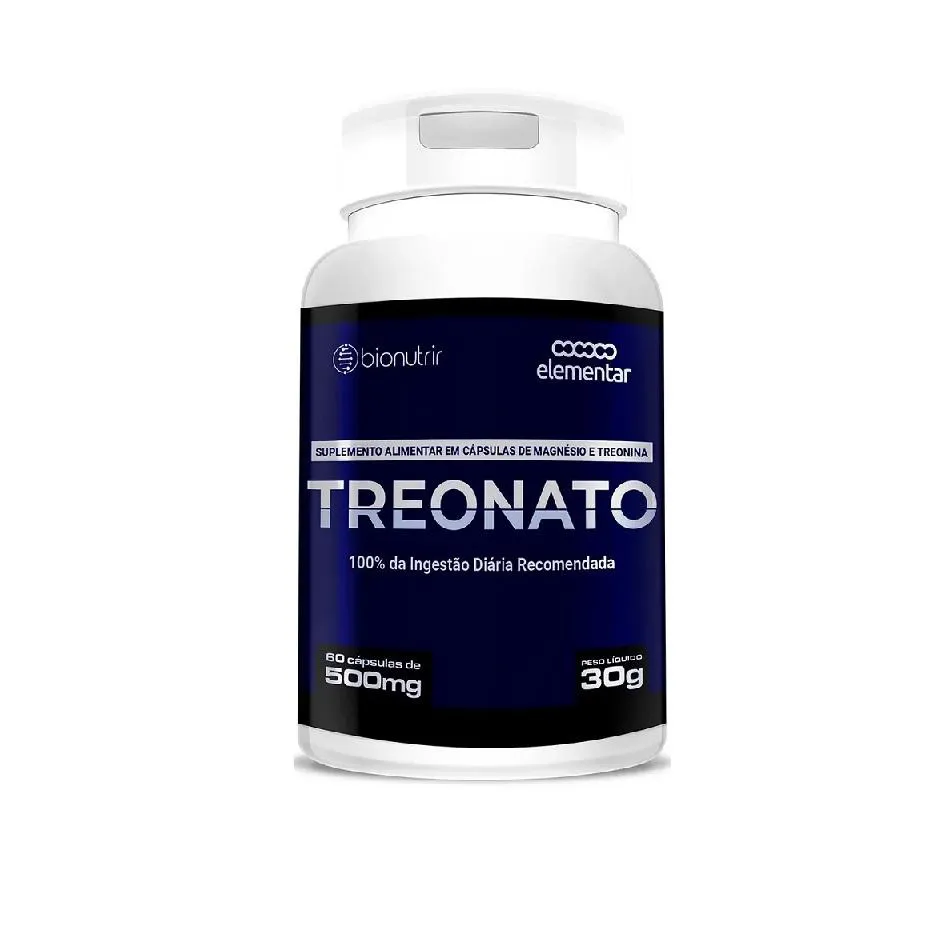 Magnésio Treonato 500mg (60 Cápsulas) - Bionutrir