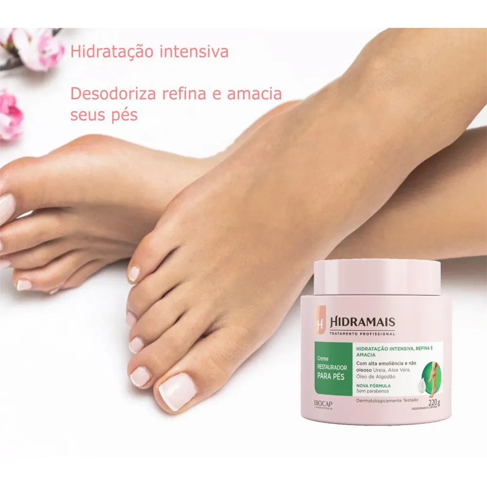 Creme Restaurador Desodorante para Os Pés 220gr Hidramais