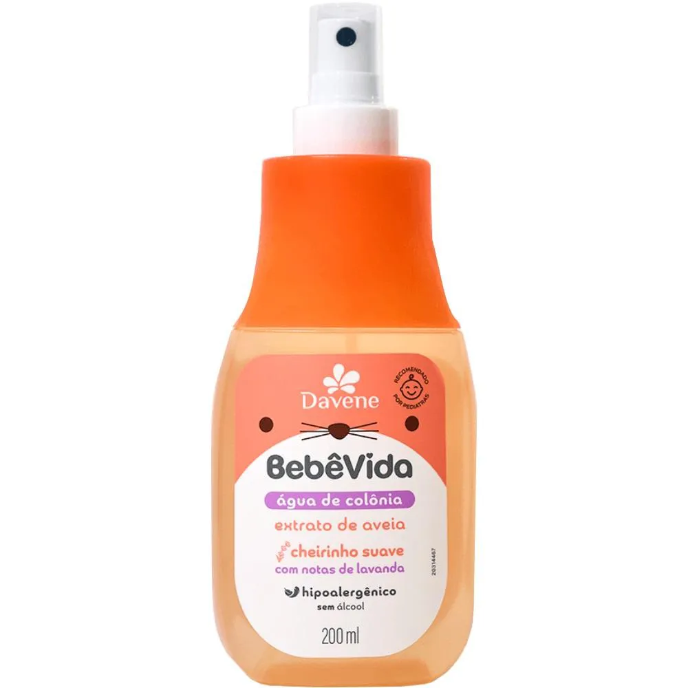 Agua de Colonia Bebe Vida Extrato de Aveia 200ml Davene