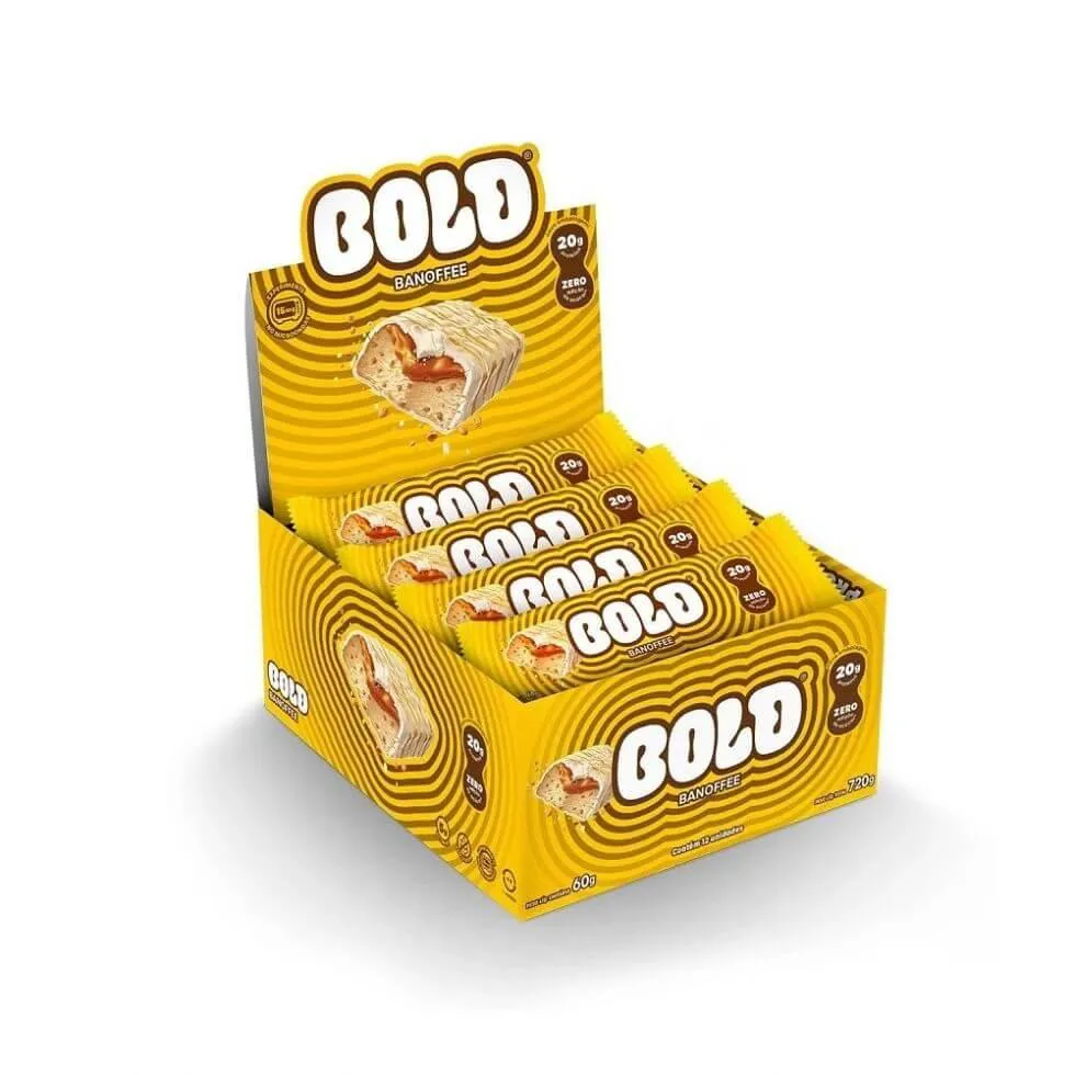 Bold Bar Display (12 Unid de 60G) - Sabor: Banoffee.