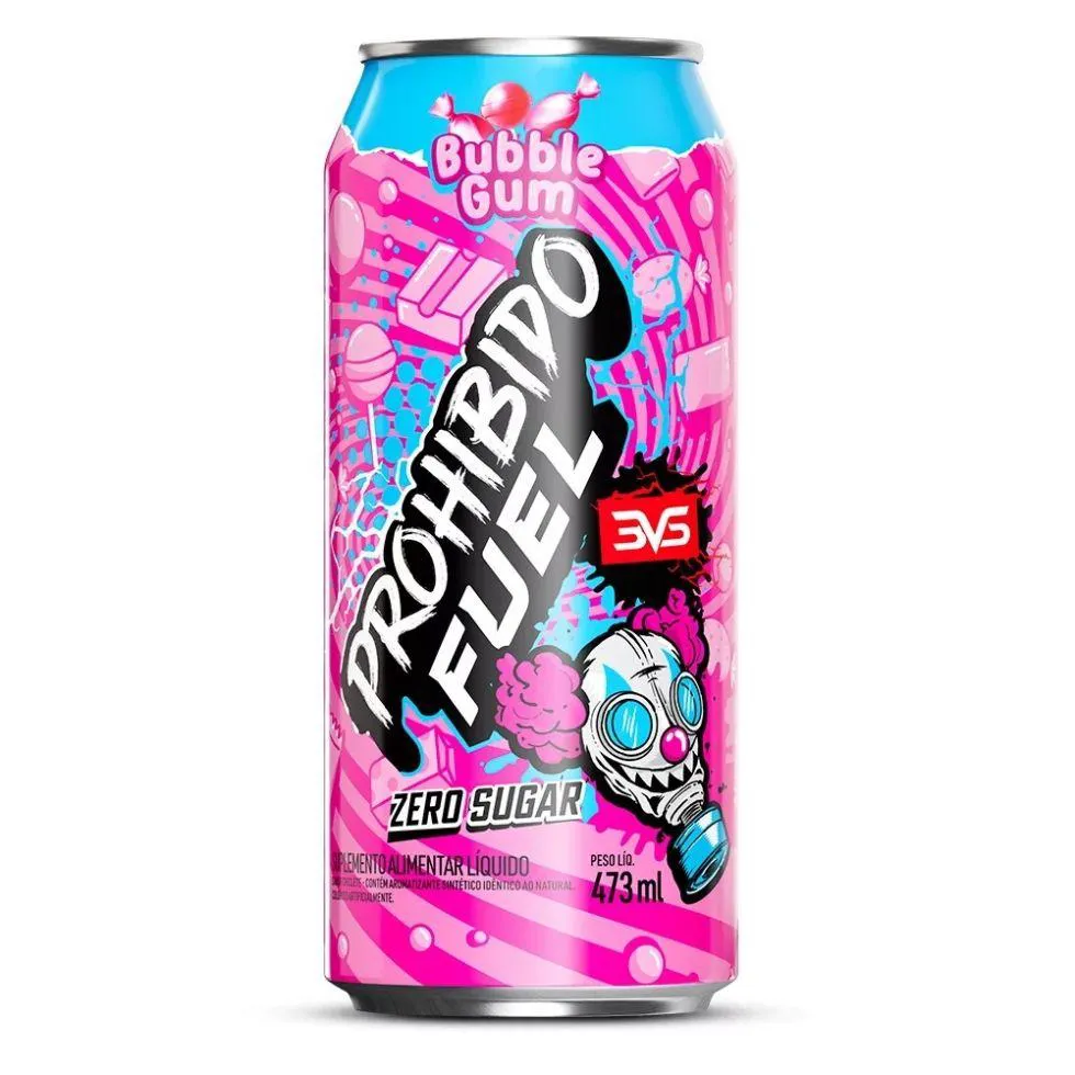 Prohibido Fuel Pré-Treino Drink (473Ml) - Sabor: Bubble Gum