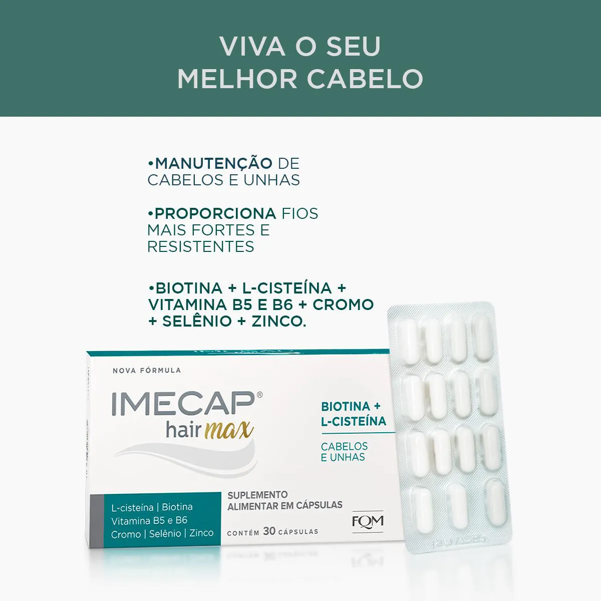 Suplemento Alimentar Imecap Hair Max 30 cápsulas