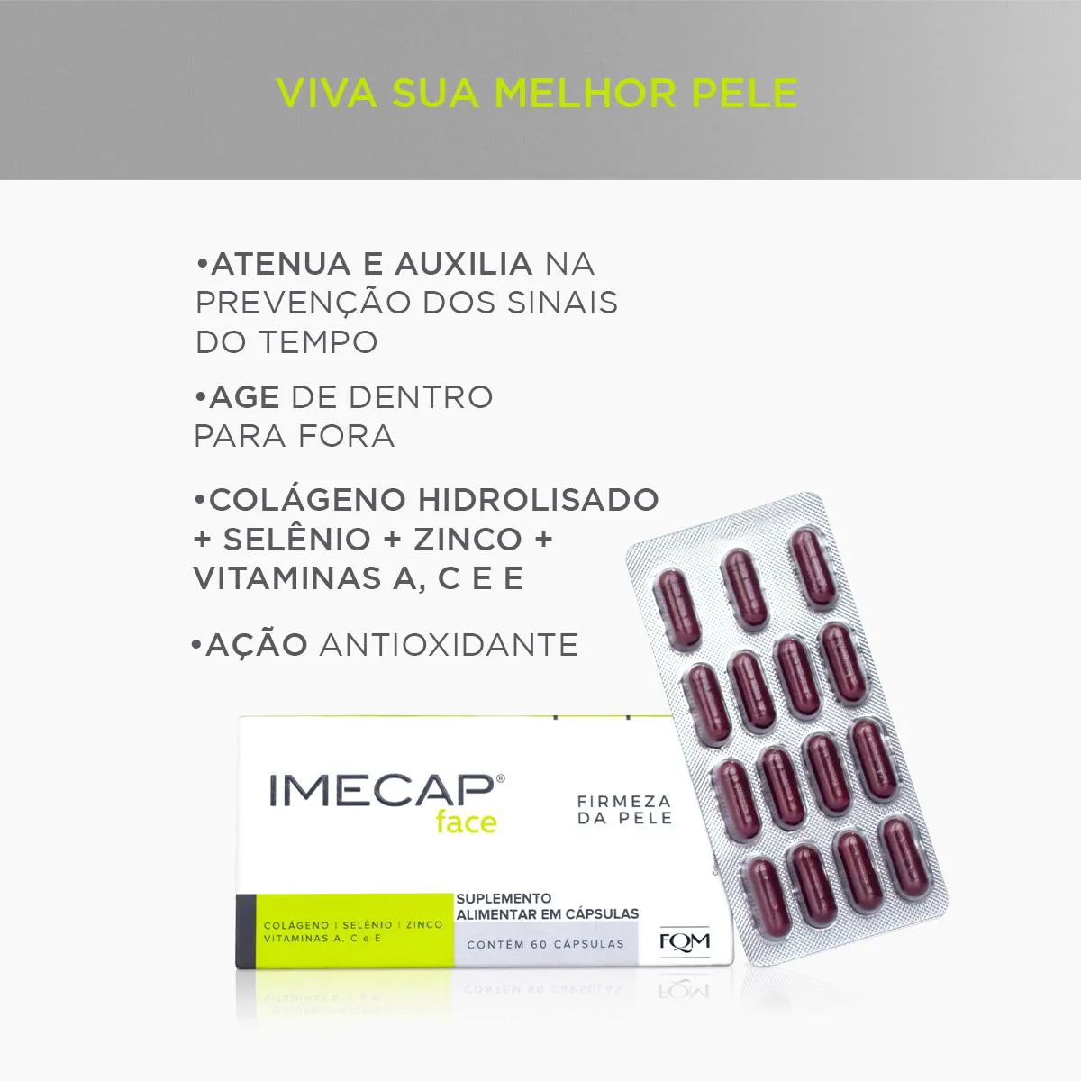 Suplemento Alimentar Imecap Face 60 cápsulas