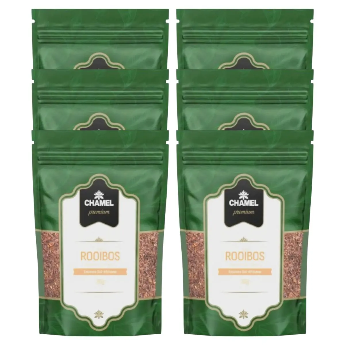 Kit 6 Chá de Rooibos para Infusão 30g Chamel Premium -chamel