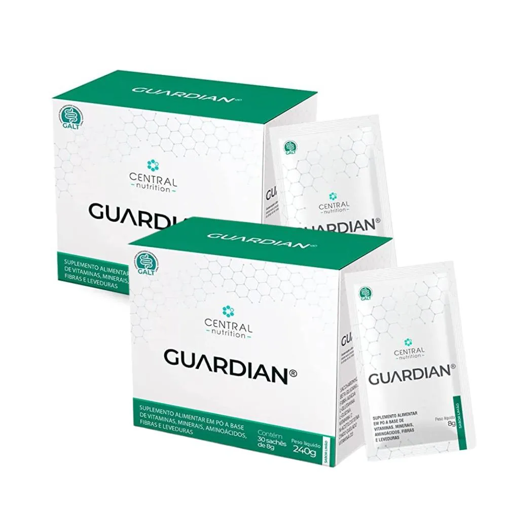 Combo 2 Guardian Sabor Limão 30 sachês 8g Central Nutrition