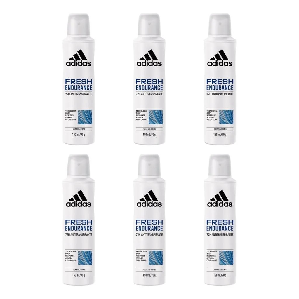 Desodorante Aero Adidas 150ml Fem Fresh Endurance - 6un