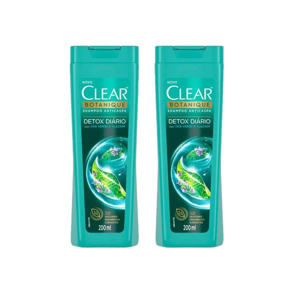 Shampoo Clear 200ml Detox Diario - Kit C / 2un