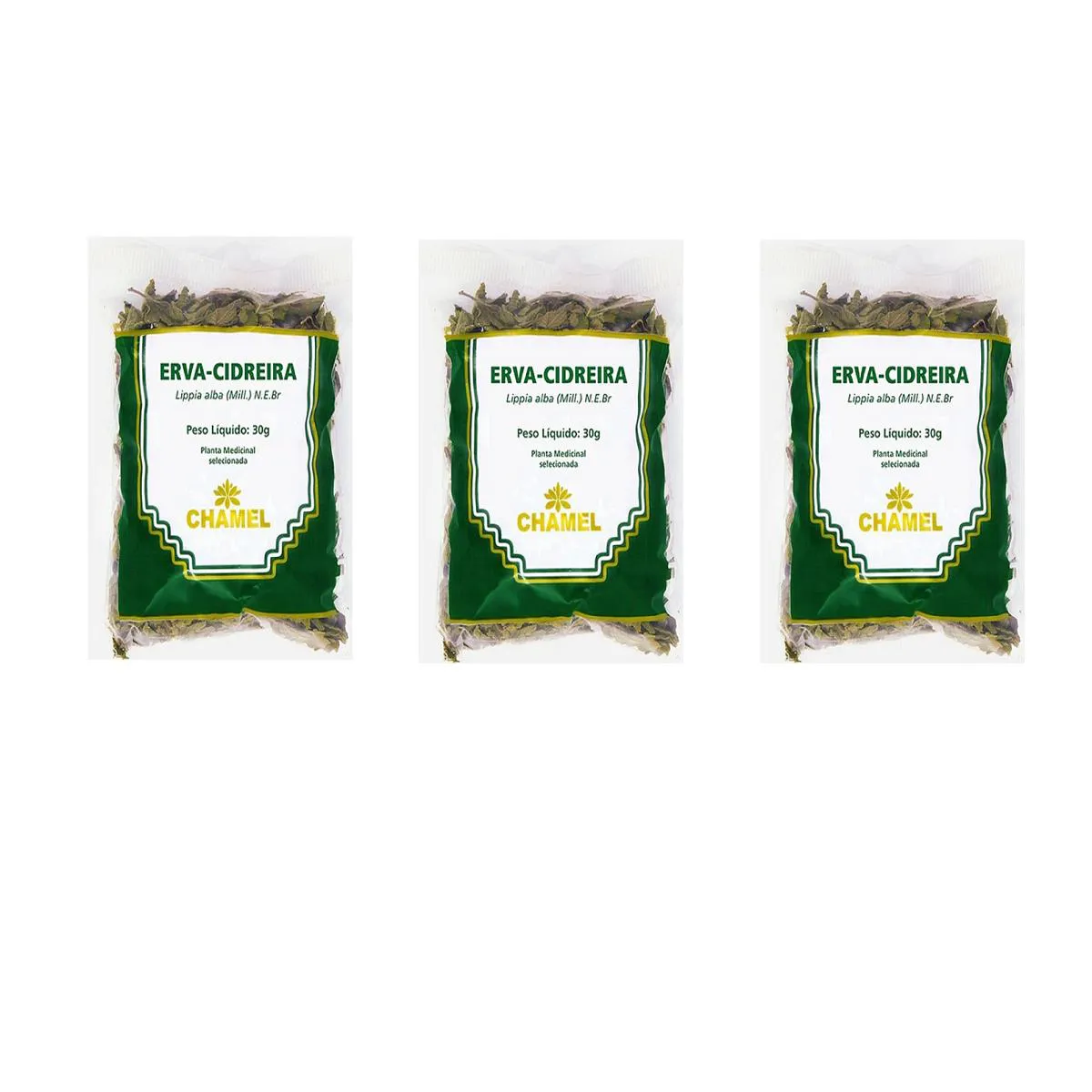 Kit 03 Pacote de Chá de Erva Cidreira 30g - Chamel
